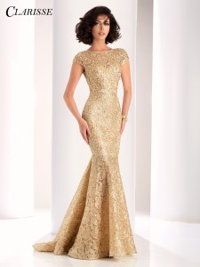 Clarisse Dress 4852 in Gold for 2018 Prom Season